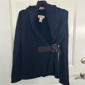 Soft Surroundings Country Weekend Sweater Black Size XS